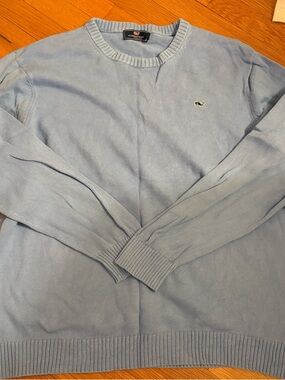 Vineyard Vines Men's Pale Blue Crewneck Sweater